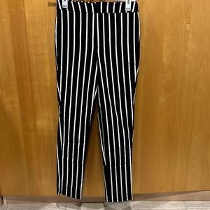 Forever 21 Work Pants- Black & White Stripes